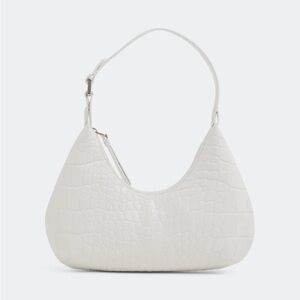 BY FAR Mini Amber White Croc